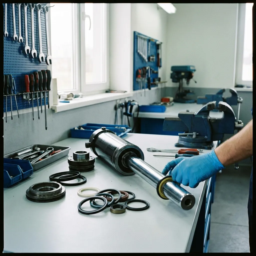 Reparación de un cilindro hidráulico